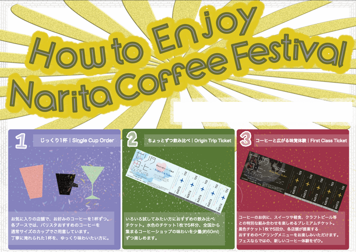 【第2回 成田コーヒーフェスティバル チケットバンドルセット】“Origin Trip” & "First Class" Bundle Ticket